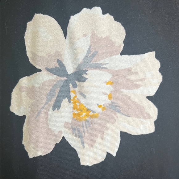 Old Navy Black Floral Faux Wrap Midi Dress - Picture 12 of 12